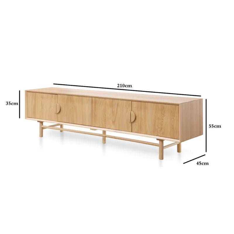 Damien TV Stand - Natural Wood