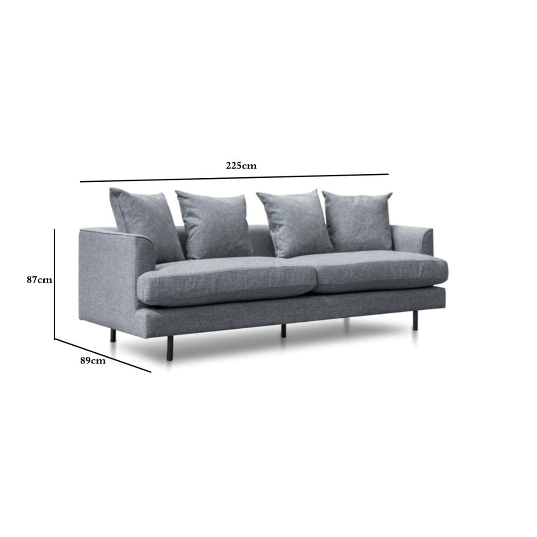 Alexer 3S Sofa - Graphite Grey