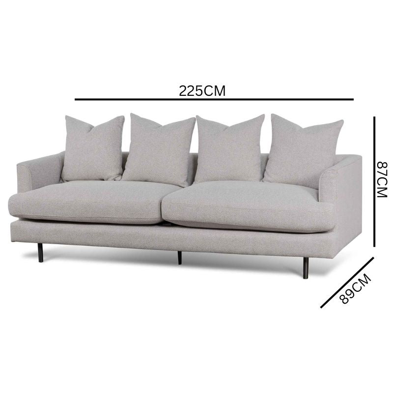 Alexer 3S  Sofa - Sterling Sand