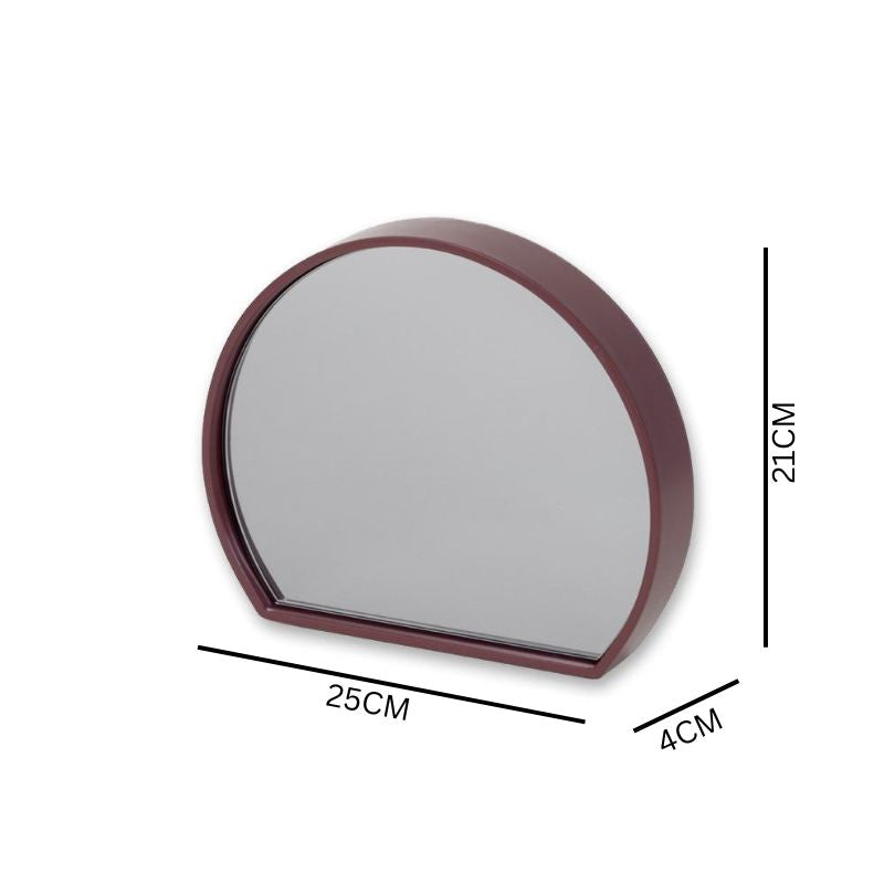 Arabella 25cm Segment Mirror - Wine