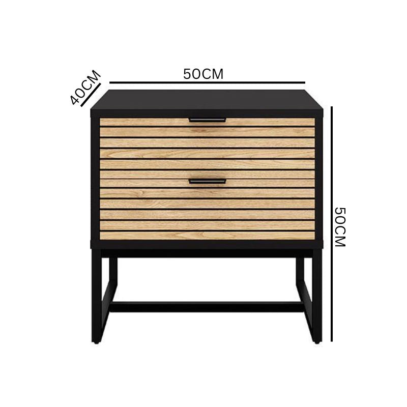 Asher Timber Bedside Table - Natural