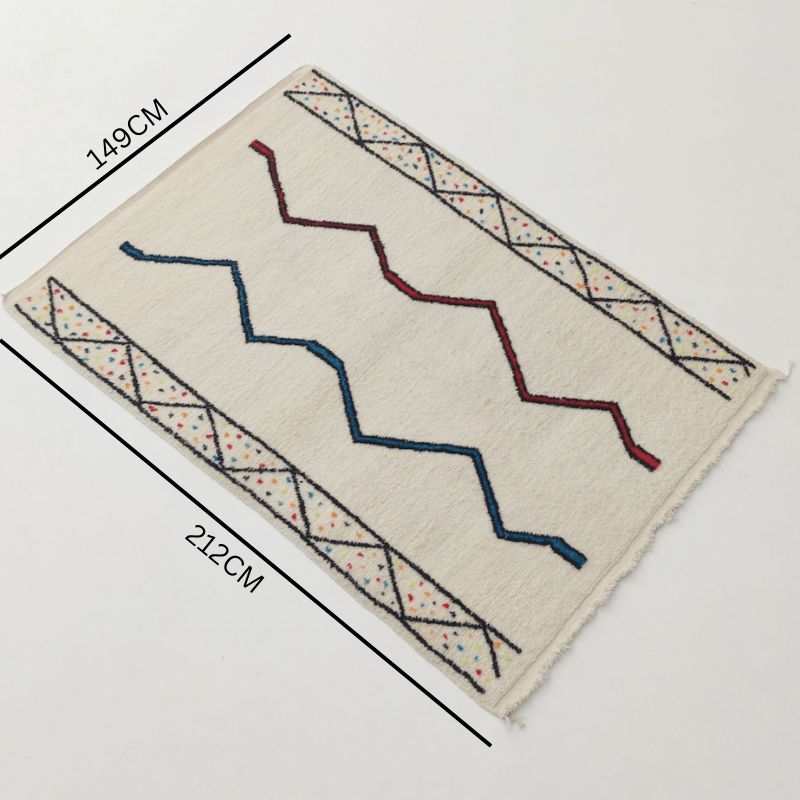 Azilal Rug - Colorful Lines & Dots
