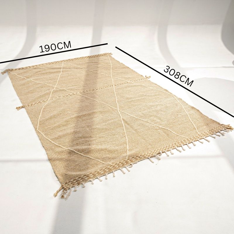 Berber Rug - Zanafi Kilim - Beige & Off White Diamonds