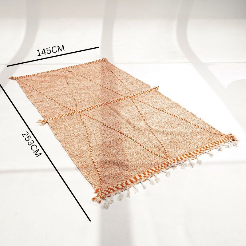Berber Rug - Zanafi Kilim - Tangerine