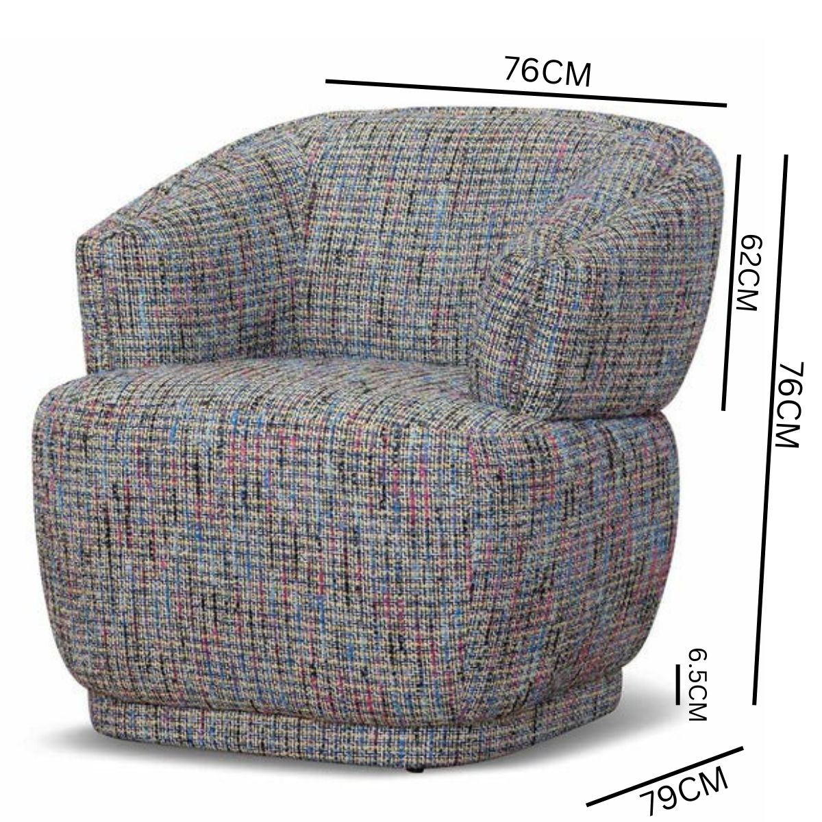 Brooke Armchair - Grey Multicolour