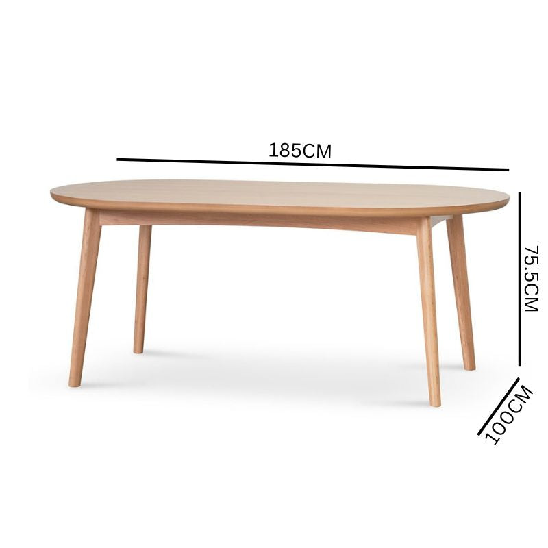 Calrson 1.85m Dining Table - Natural Oak