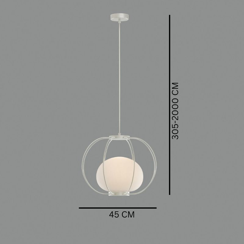 Ceiling Lamp Marina / Opal Glass & Metal