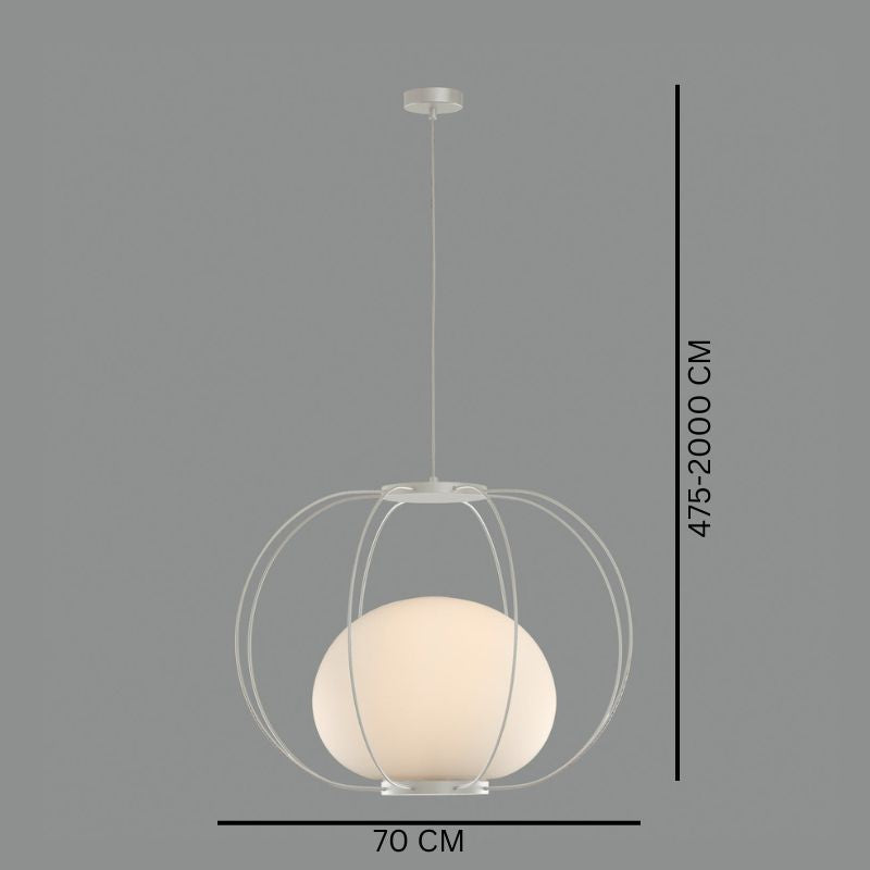 Ceiling Lamp Marina / Opal Glass & Metal