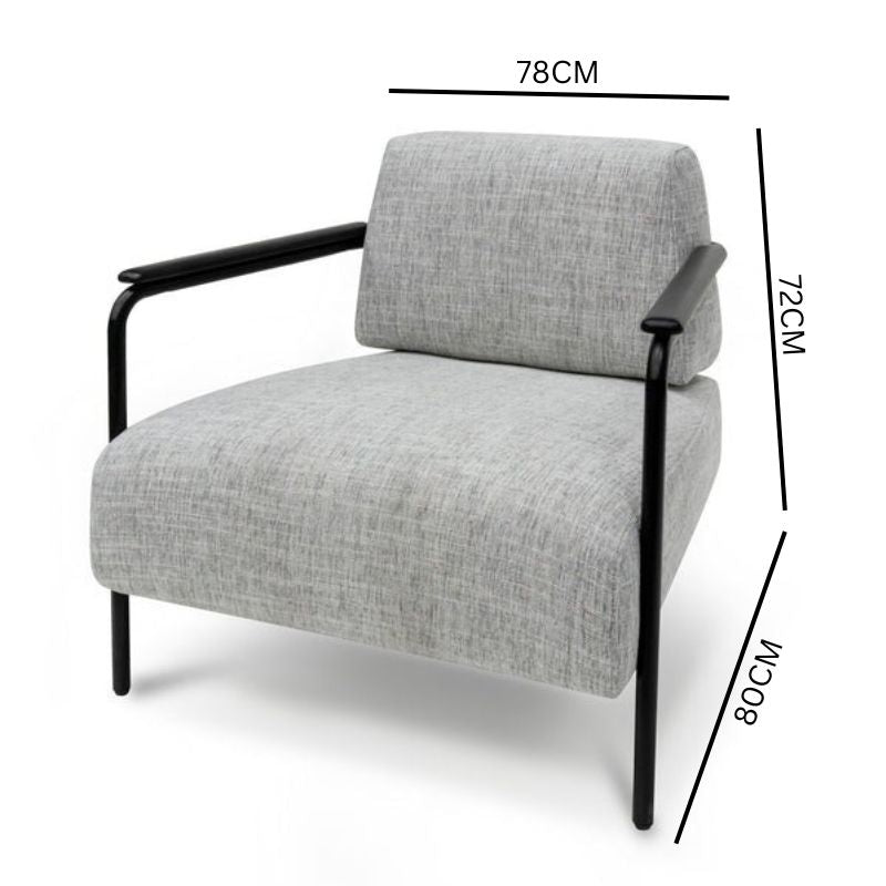 Celeste Armchair - Light Spec Grey