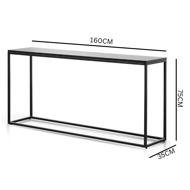 Chie 1.6m Console Table - Full Black