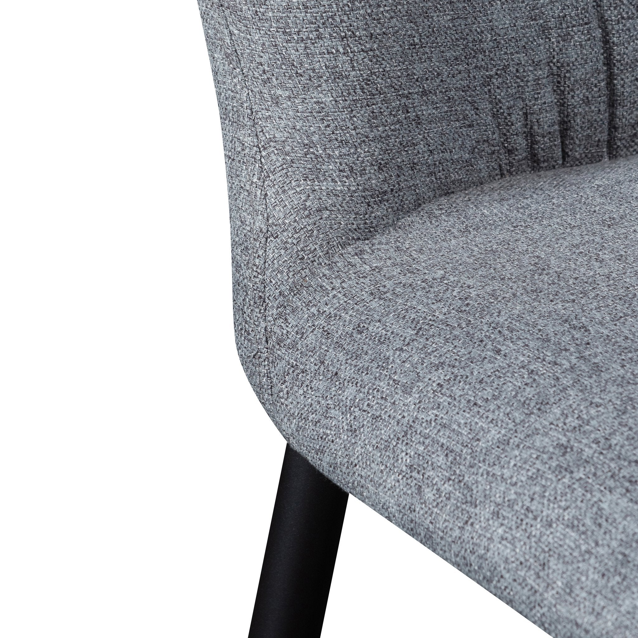 Anastasia Fabric Dining Chair - Pebble Grey