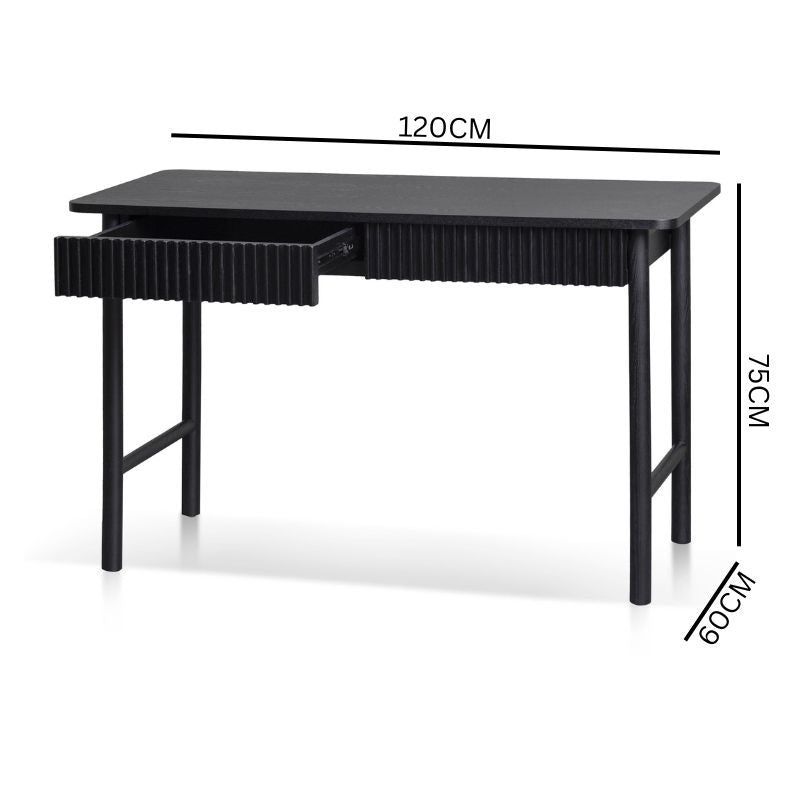 Daiki 1.2m Home Office Desk - Black