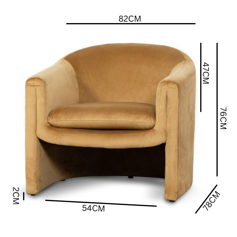 Derek  Armchair - Mustard