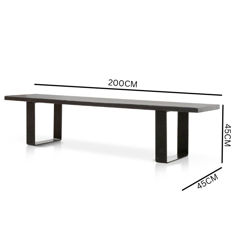 Dexter Reclaimed Wood Bench - Black
