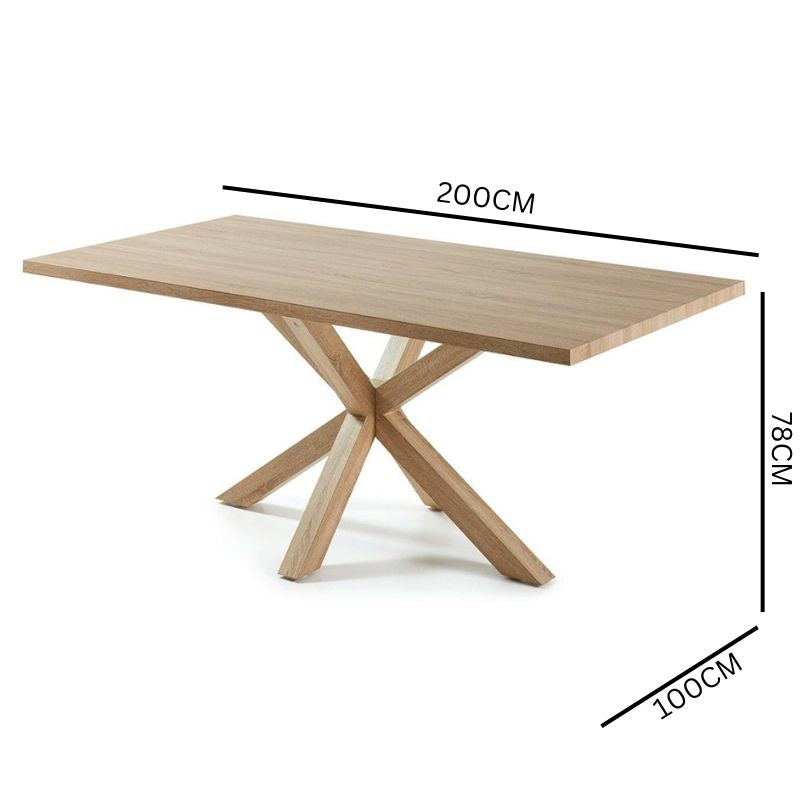 Diego 2m Veneer Dining Table - Natural