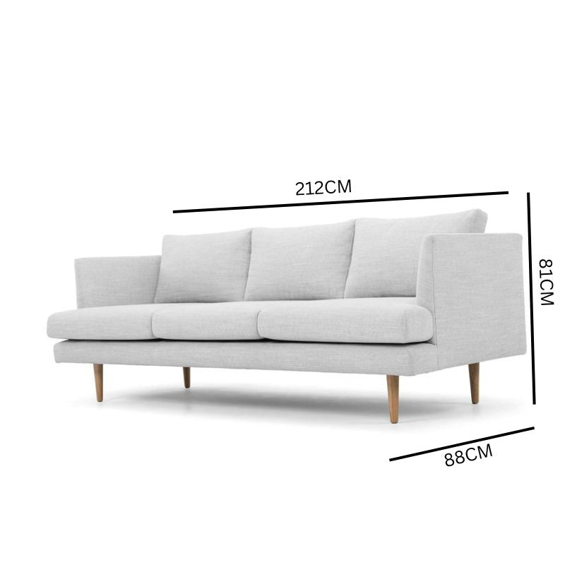 Eleanor 3S  Sofa - Light Texture Grey
