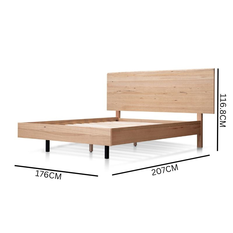 Eli Queen Bed Frame - Natural Wood