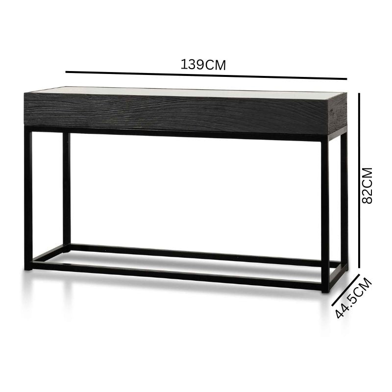 Elias Reclaimed Console Table - Black