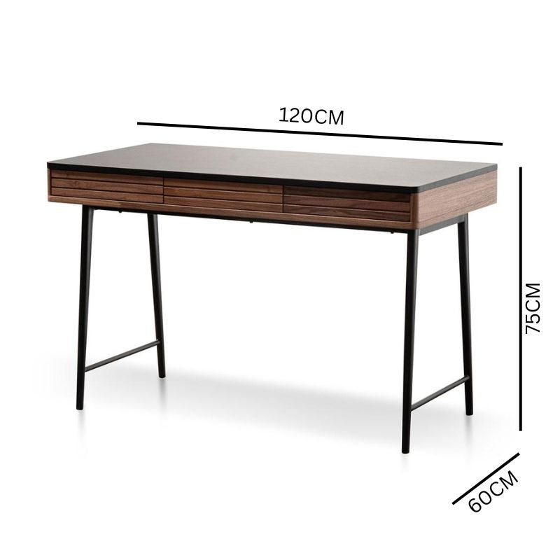 Emilia 1.2m Home Office Desk - Walnut