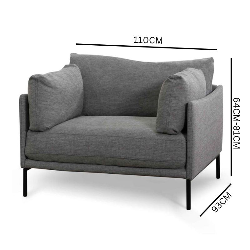 Emilis Armchair - Graphite Grey
