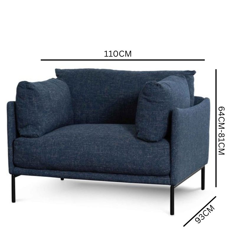 Emilis Armchair - Dark Blue