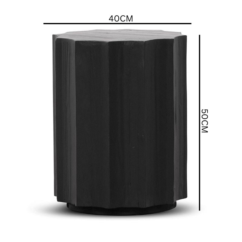Emmett Recycled Side Table - Full Black