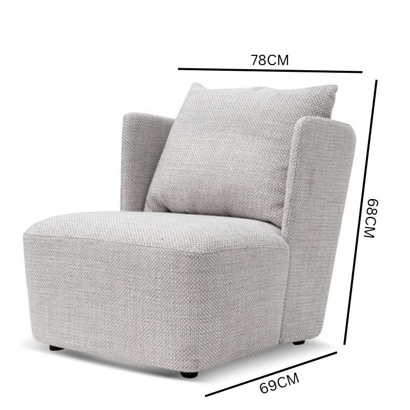 Evelyn Armchair - Passive Grey