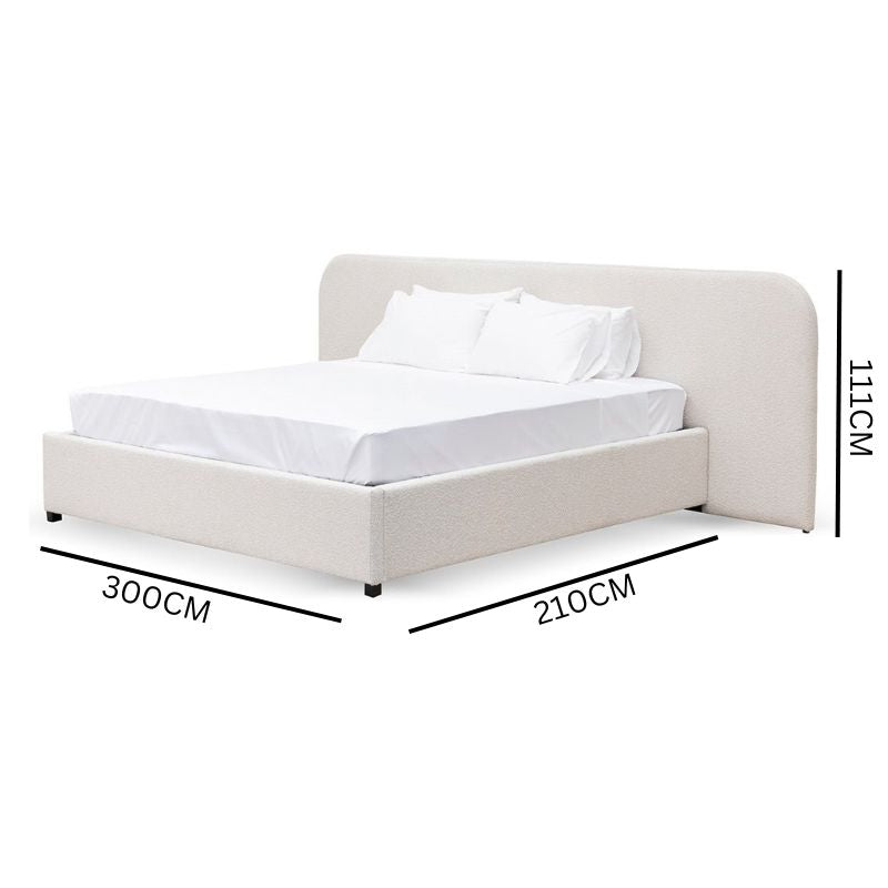 Felix King Bed Frame - Cream White