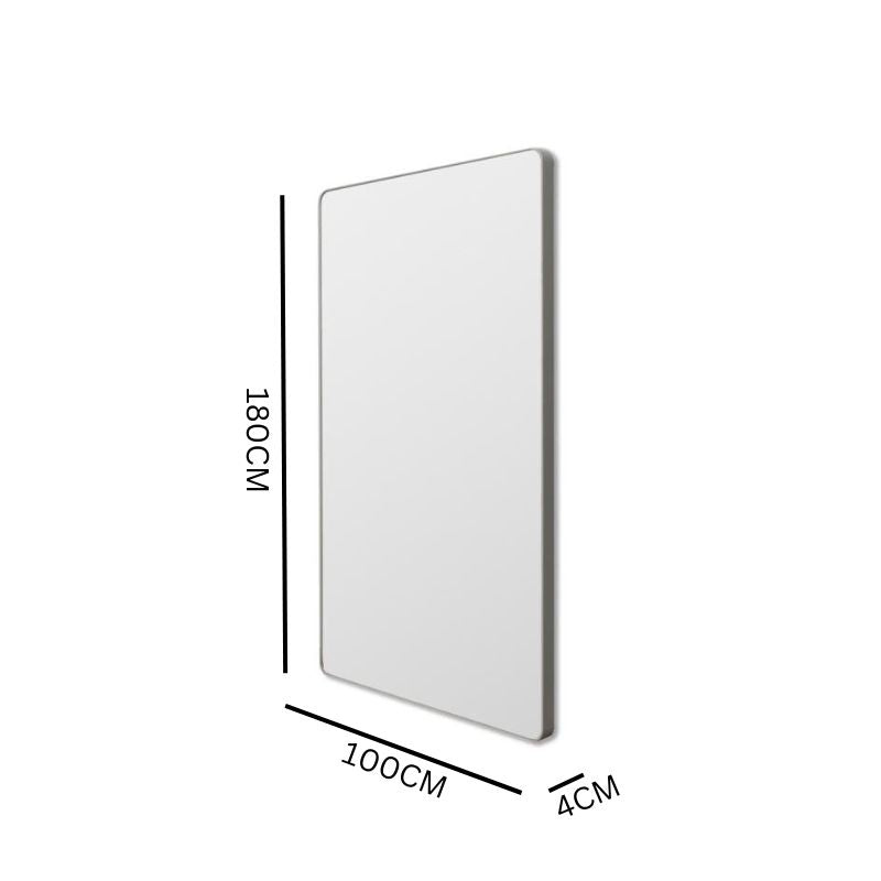 Flora 180cm Curve Rectangular Mirror - Mid Grey