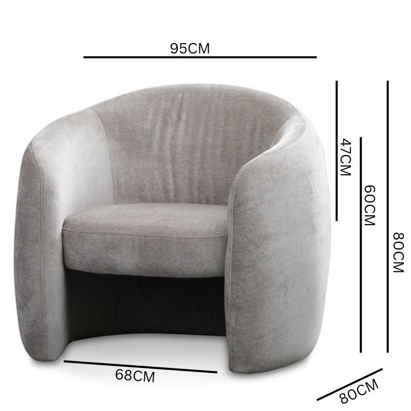 Franklin Armchair - Platinum Grey