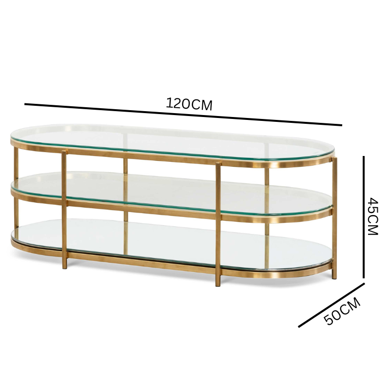 Gabriel Oval Glass Coffee Table
