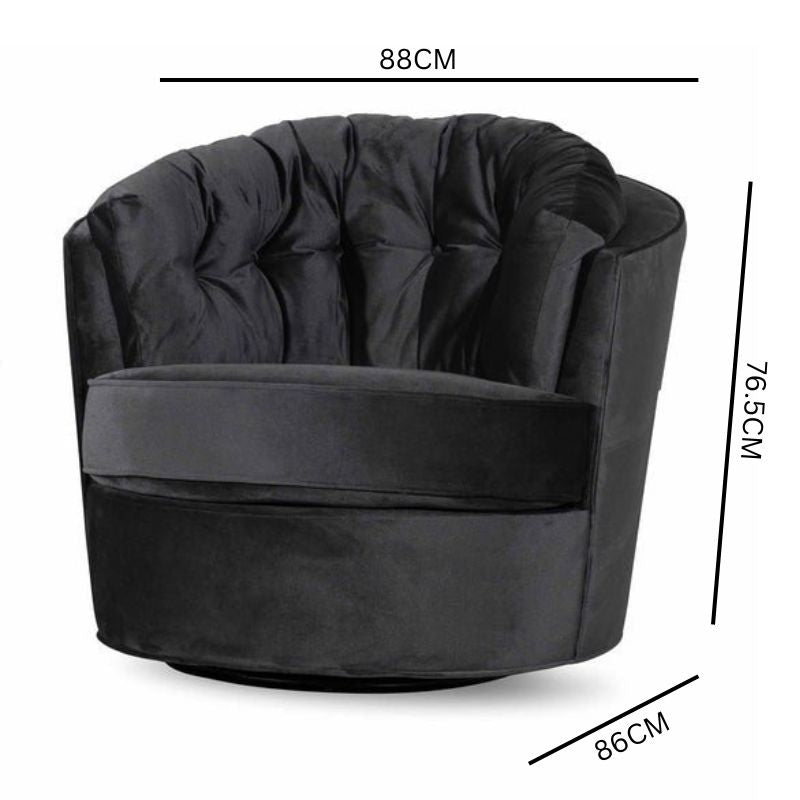Gary Velvet Armchair - Cosmic Grey