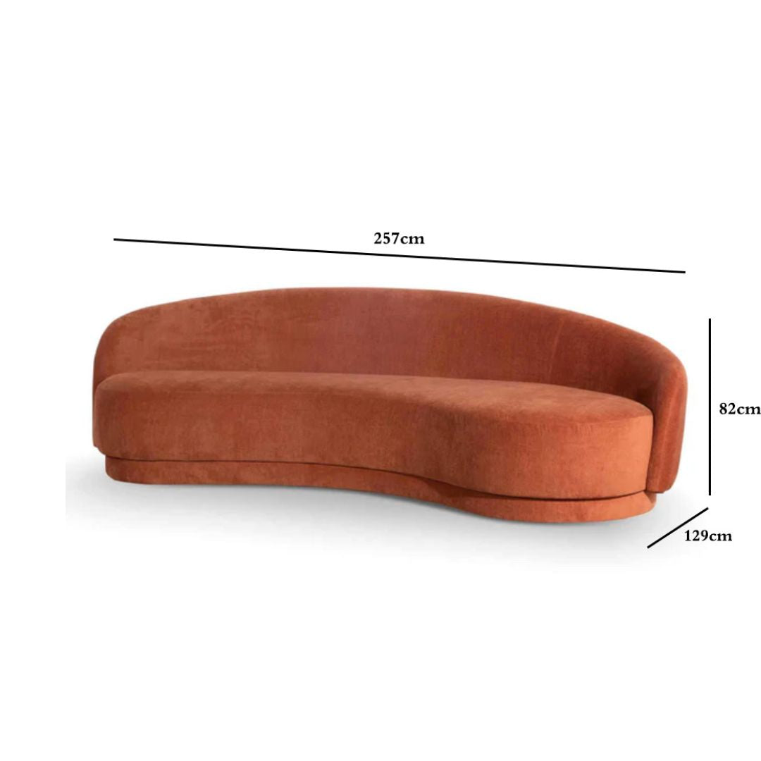 Hugo 4S  Sofa - Rust