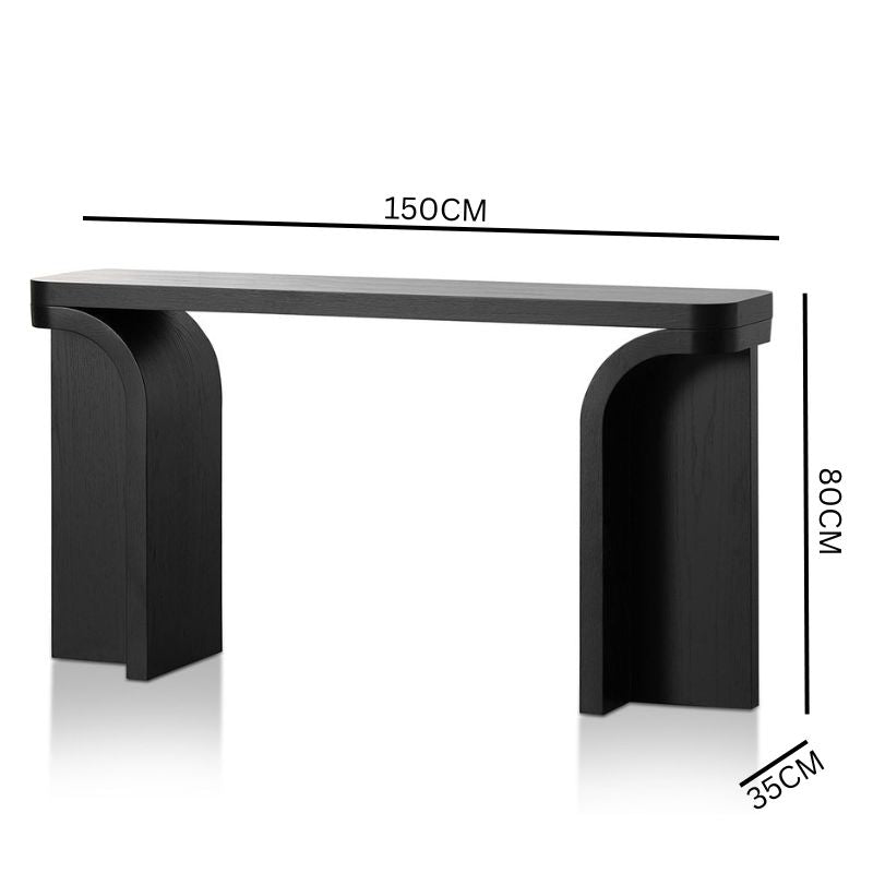 Hamoru 1.5m Console Table - Black Oak