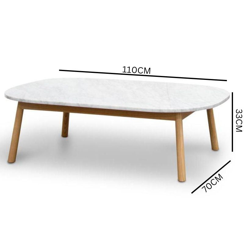 Harper Oval Marble Coffee Table
