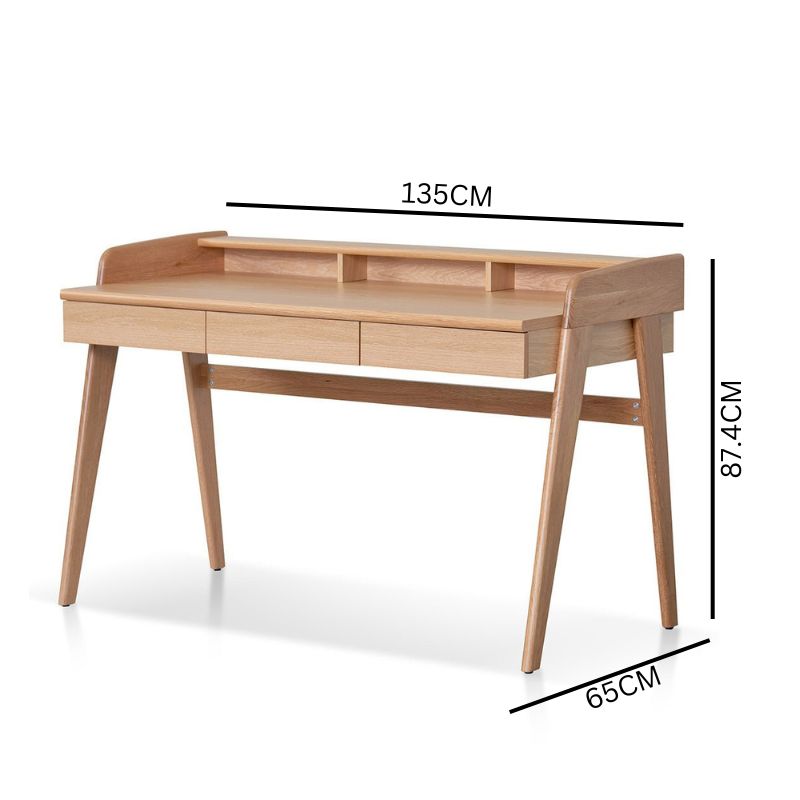 Haruto Home Office Desk - Natural Oak