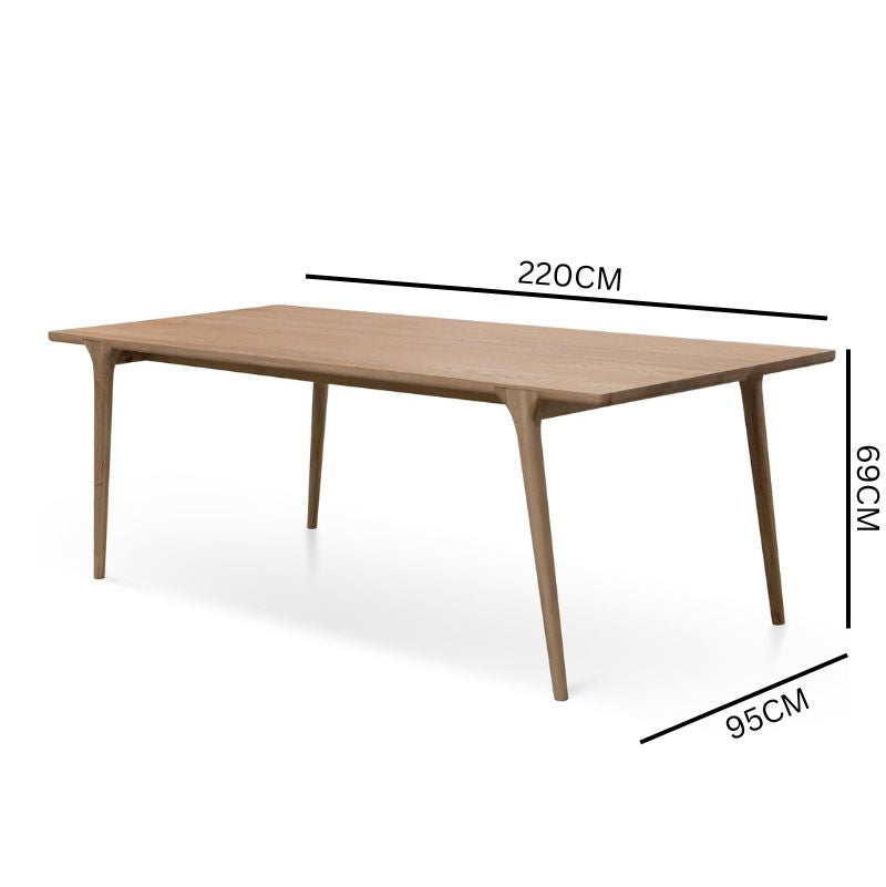 Henderson 2.2m Natural Oak Dining Table