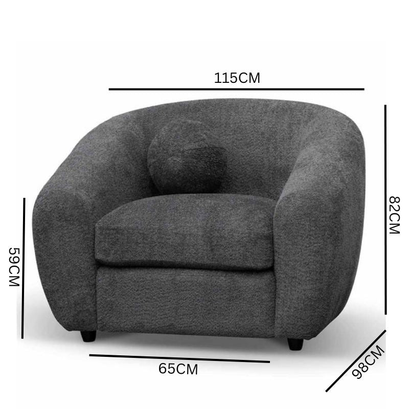 Hudson Armchair - Iron Grey