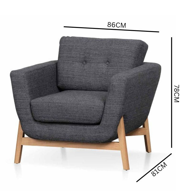 Hugo Armchair - Metal Grey