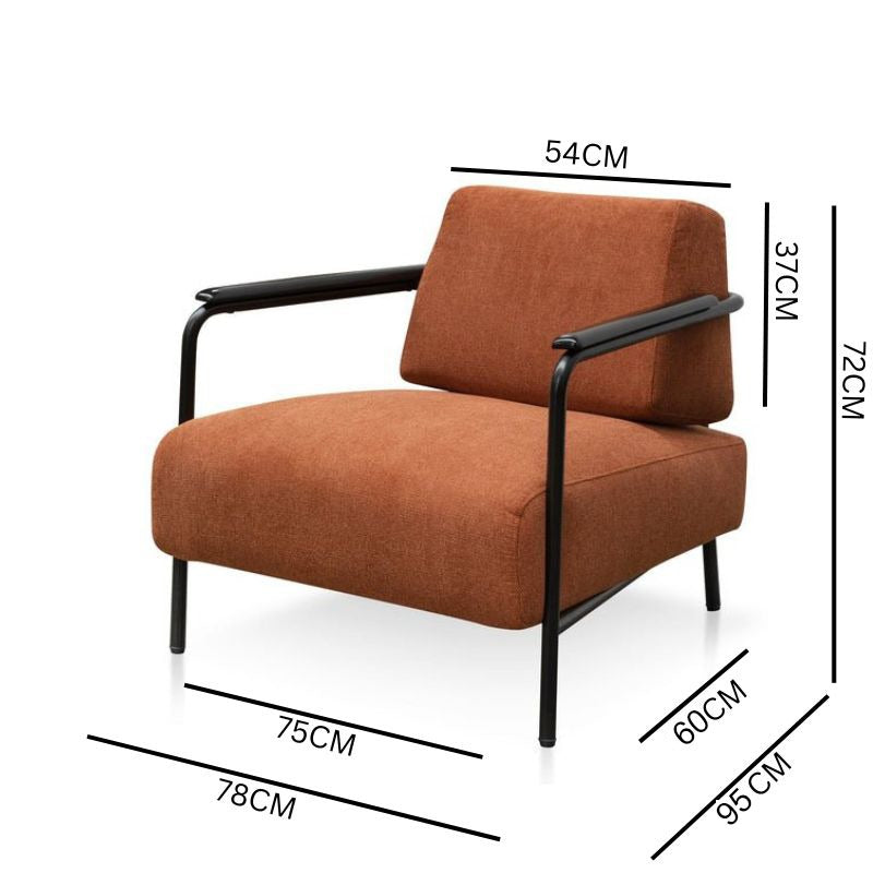 Celeste Armchair - Burnt Orange