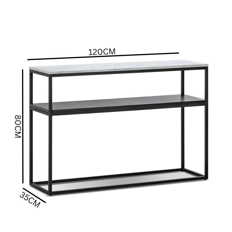 Isabella White Marble Console Table - 1.2m