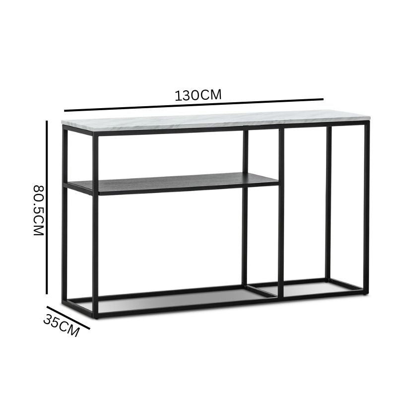Isabella White Marble Console Table - 1.3m
