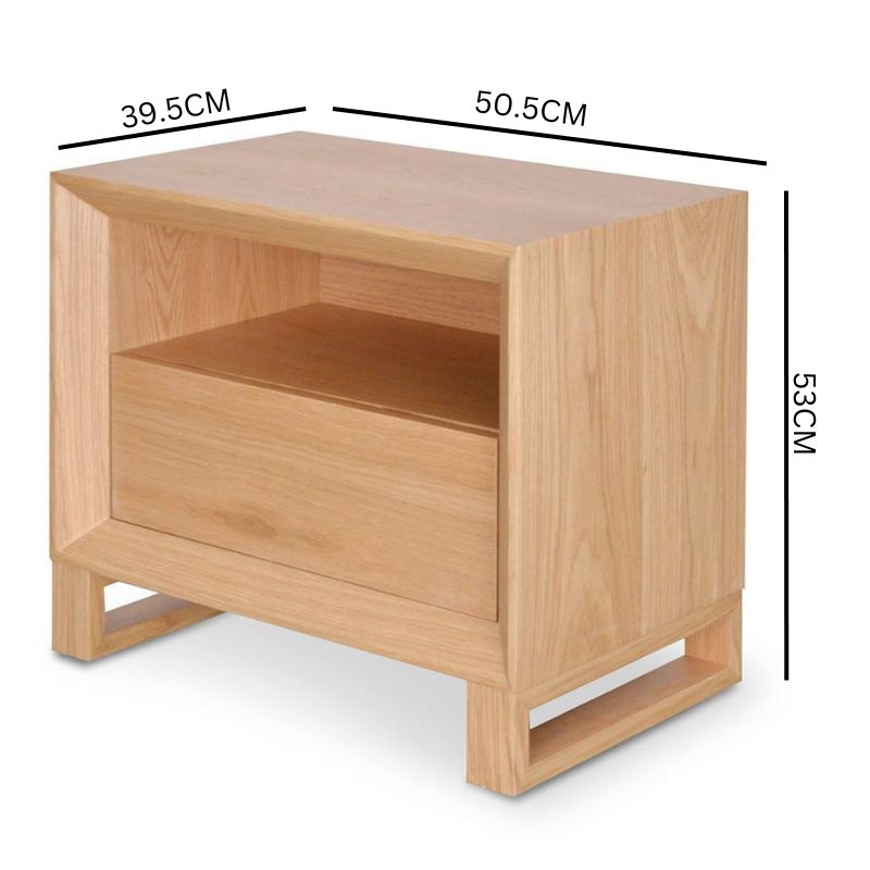 Jayce Bedside Table - Natural Oak