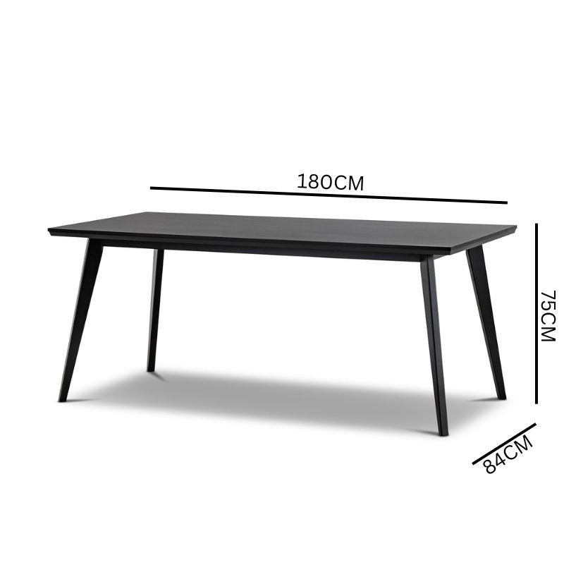 Jeff 1.8m Oak Dining Table - Black