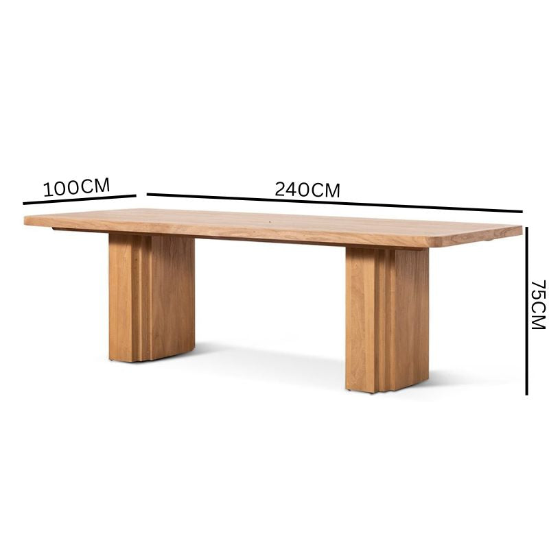 Jessica 2.4m Dining Table - Natural
