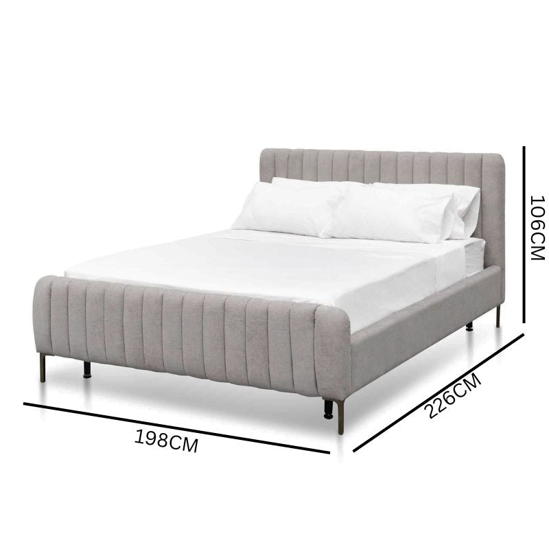 Kai King Bed Frame - Oyster Beige
