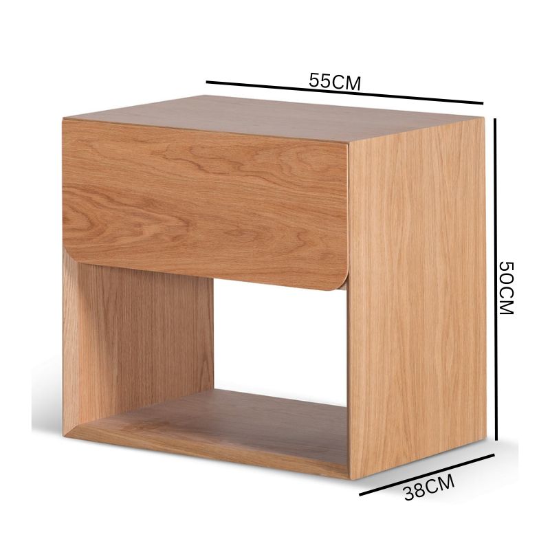Kali Oak Bedside Table - Natural