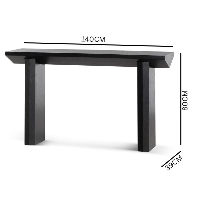 Karumi Oak Console Table - Black