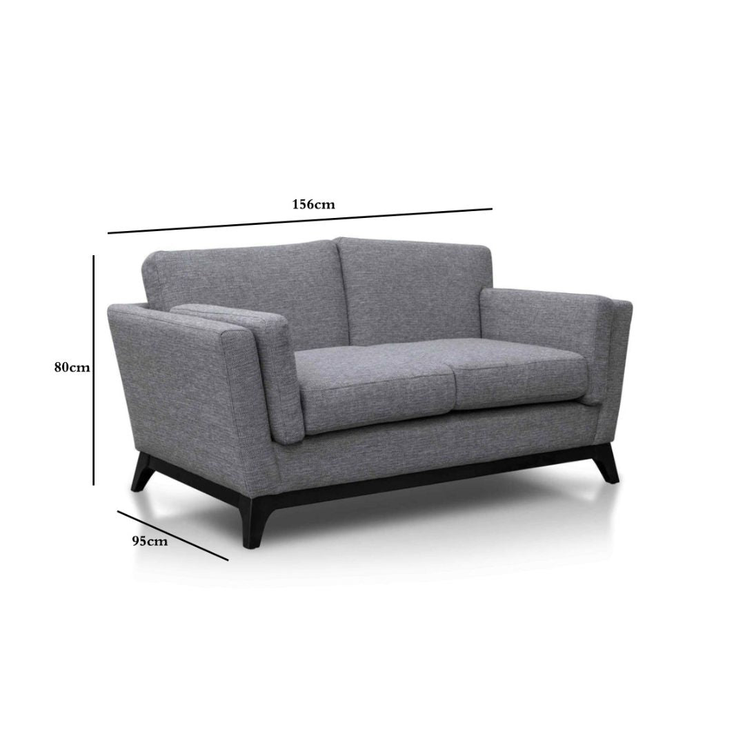 Katherine 2S Sofa - Graphite Grey