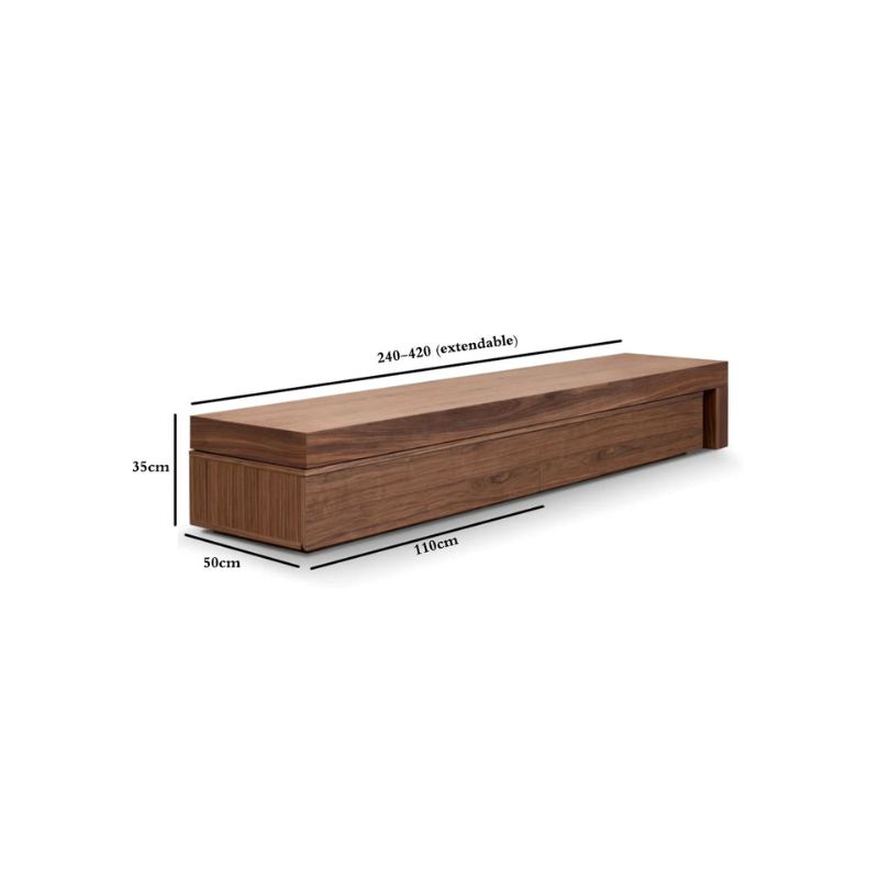 Kennedy Extendable TV Stand - Walnut
